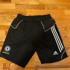 Chelsea football club black adidas shorts